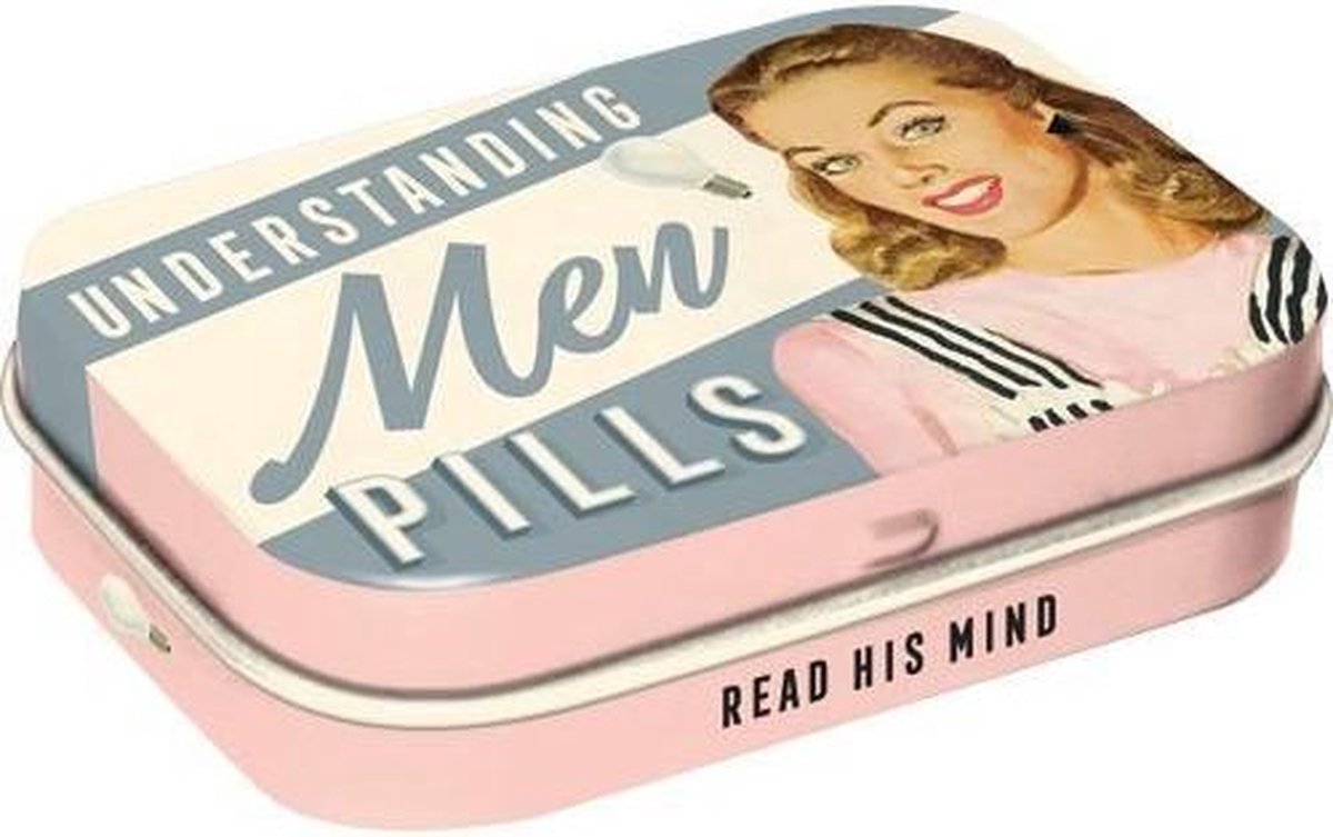 Mint box Understanding Men | Nostalgic Art pepermuntdoosje 4 x 6 cm